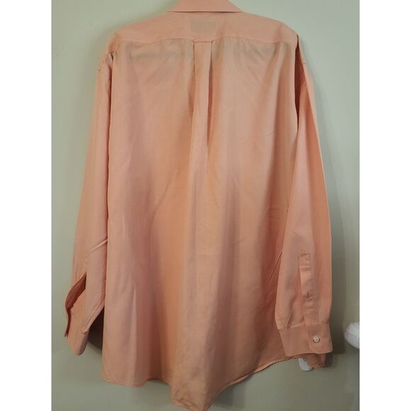 McLavy  Men Orange Long Sleeve Button Front XXL 100% Cotton Wrinkle Free Fish - Picture 2 of 6